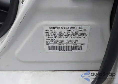 2013 Infiniti G37X from USA, damaged, VIN JN1CV6AR1DM763998